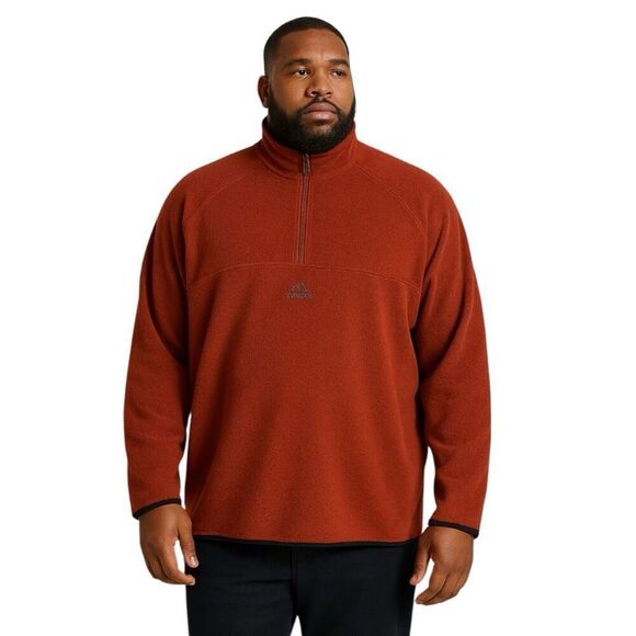 Adidas  Sweatshirt Pullover 1/4 Zip Fleece Center Logo Men Big & Tall Size 2X - Picture 1 of 8